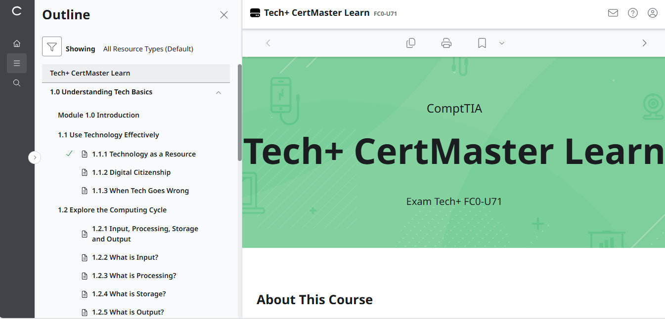 CertMaster Learn – Tech+ (V6) – (New Account ) 2-Month Access