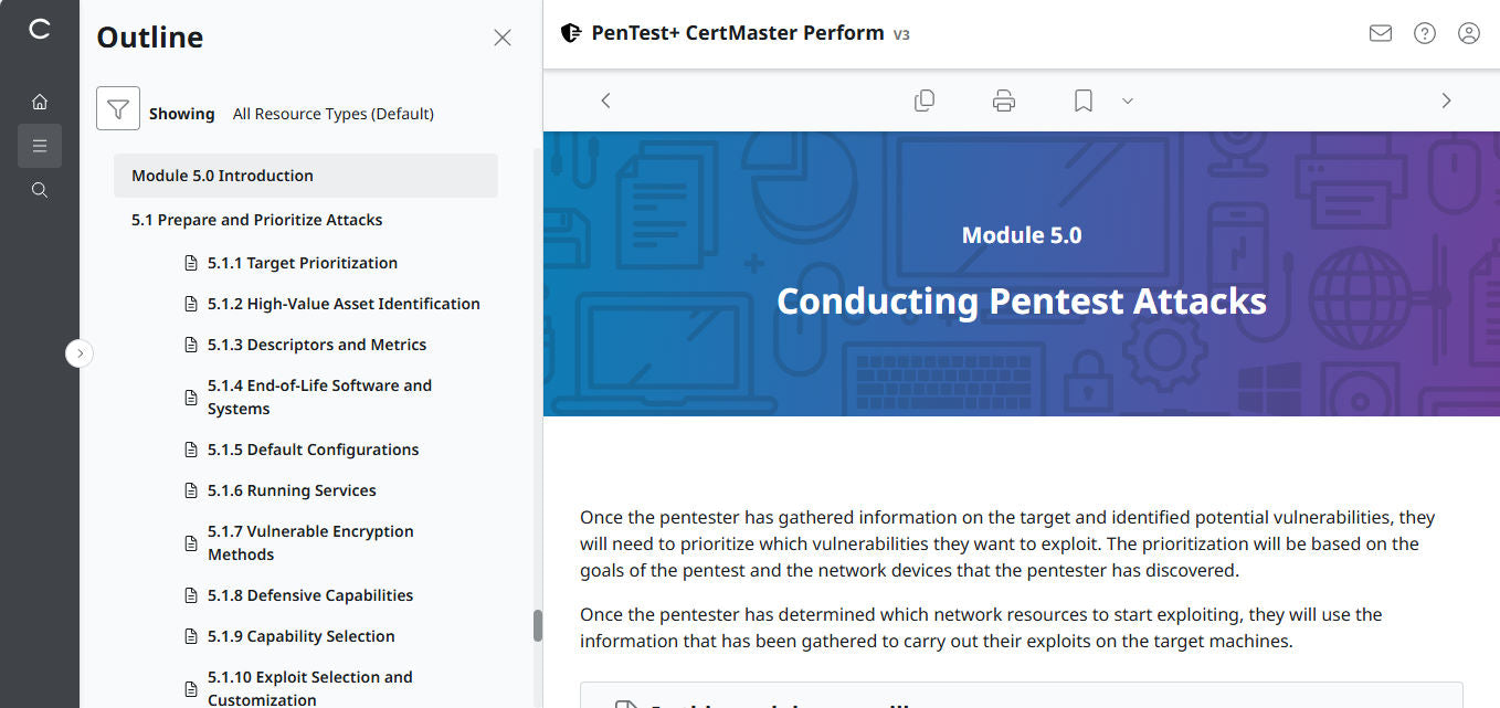 CertMaster Perform CompTIA PenTest+  PT0-003 (V3) (3 Month Access)