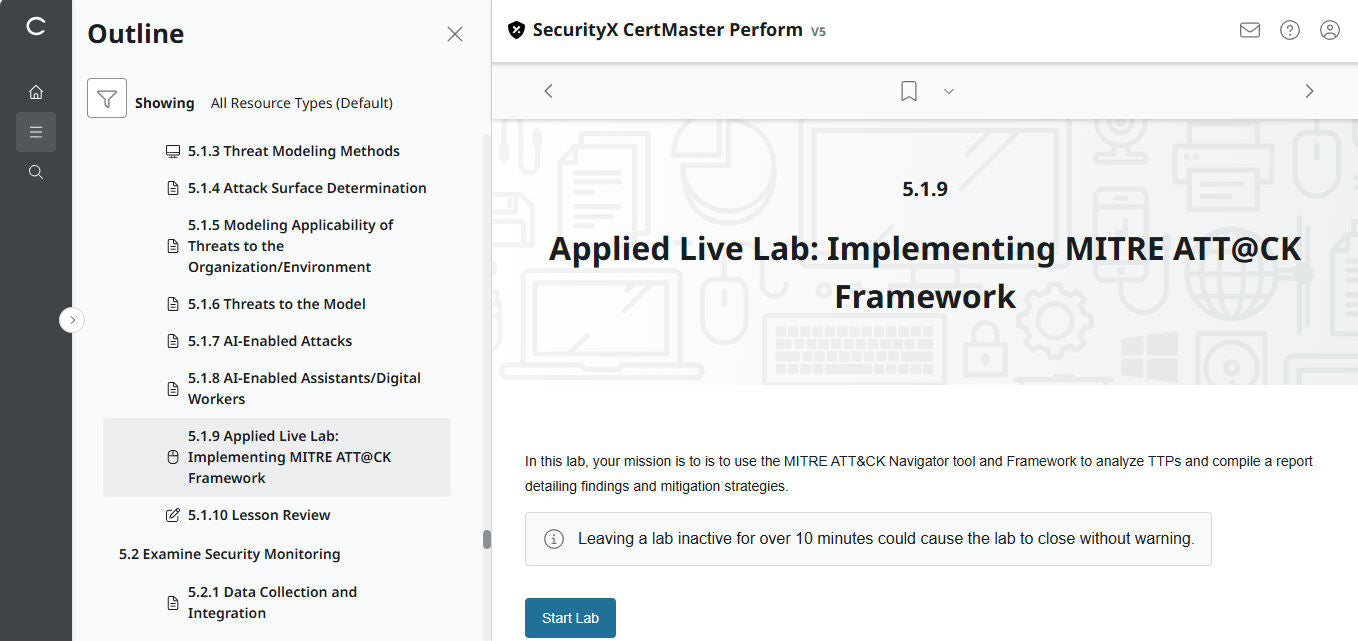 CertMaster Perform for CompTIA  SecurityX CASP+ CAS-005 - 3 Months Access